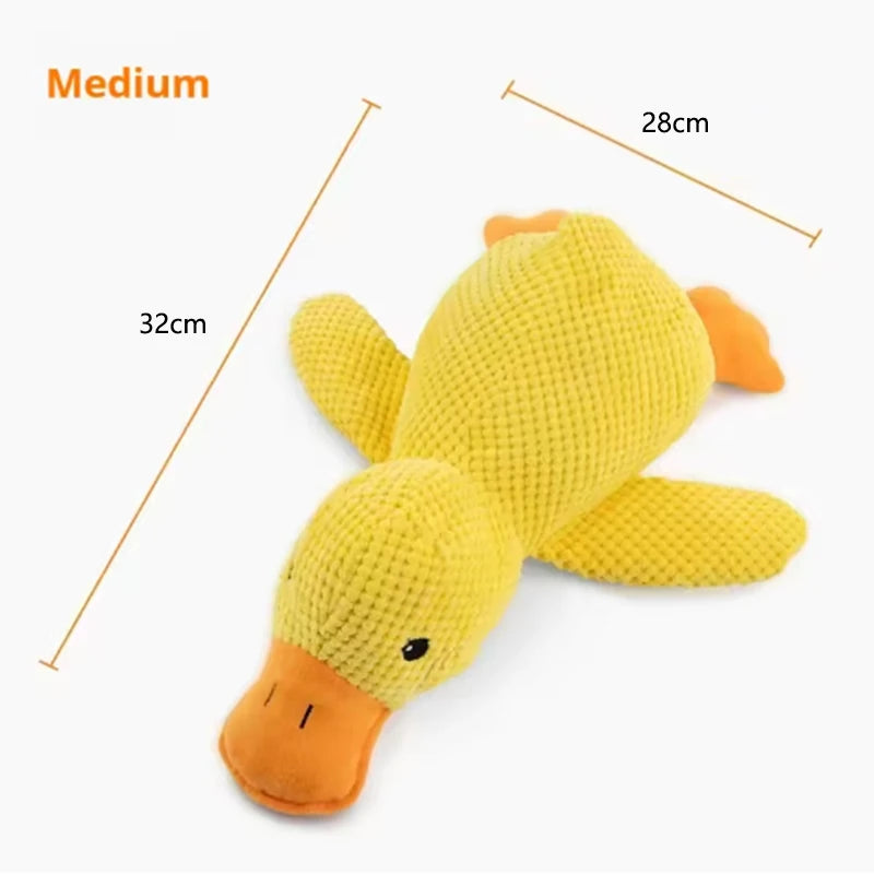 Interactive Squeaky Duck Dog Toy – Bite-Resistant Chew Toy for Teeth Cleaning & Play