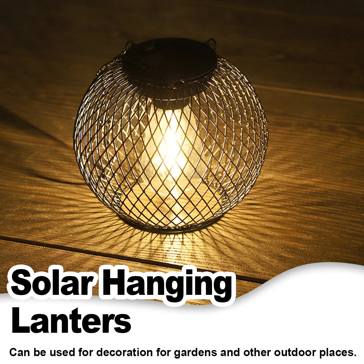 Lanterne solaire à LED – Décoration d'extérieur rétro suspendue et étanche