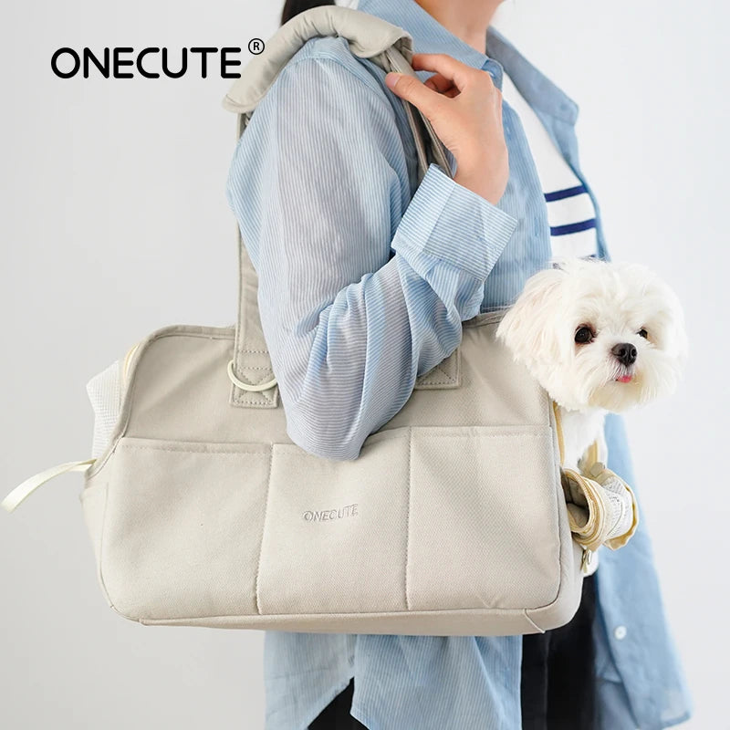 Portable Dog Carrier Bag – Comfortable Shoulder Tote for Small Dogs & Cats