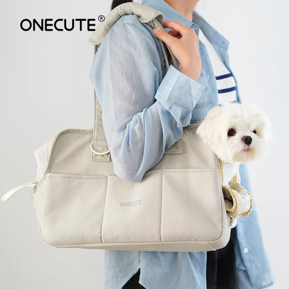Portable Dog Carrier Bag – Comfortable Shoulder Tote for Small Dogs & Cats