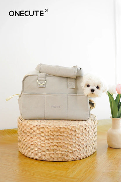 Portable Dog Carrier Bag – Comfortable Shoulder Tote for Small Dogs & Cats