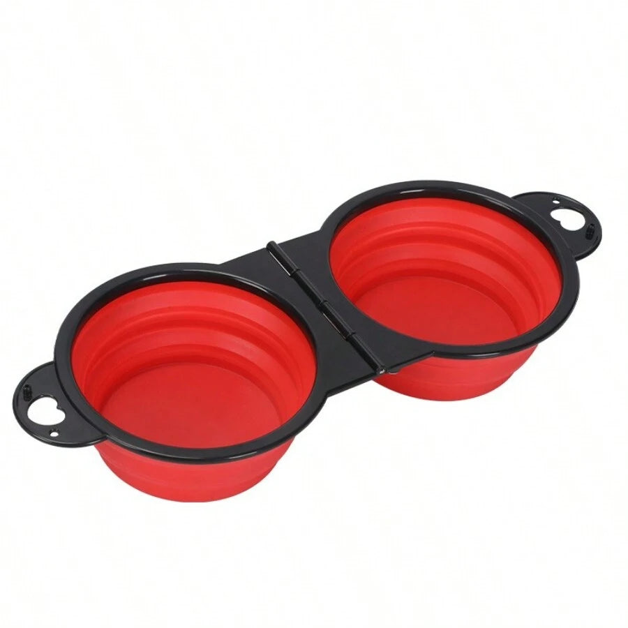 Foldable 2-in-1 Pet Travel Bowl – Portable Food & Water Feeder for Dogs & Cats