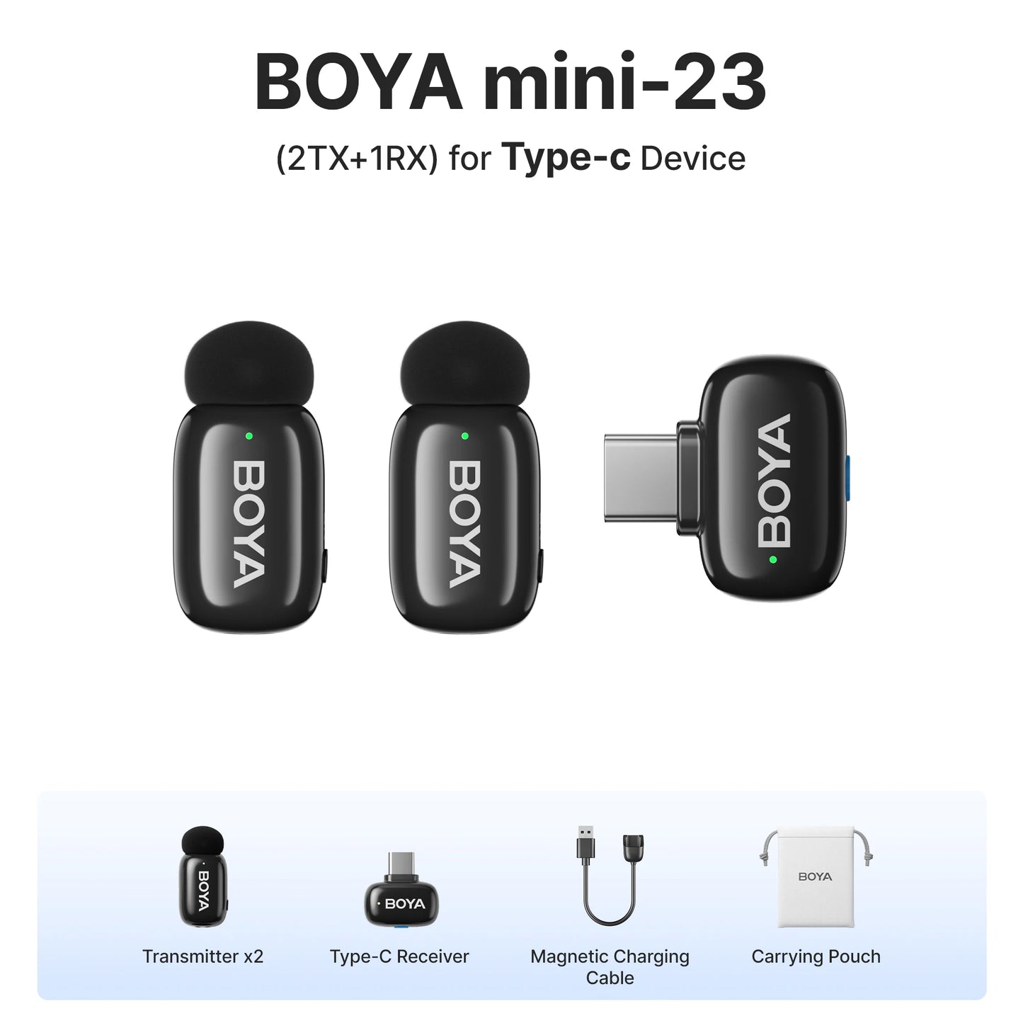 BOYA Mini Wireless Lavalier Microphone for iOS & Android