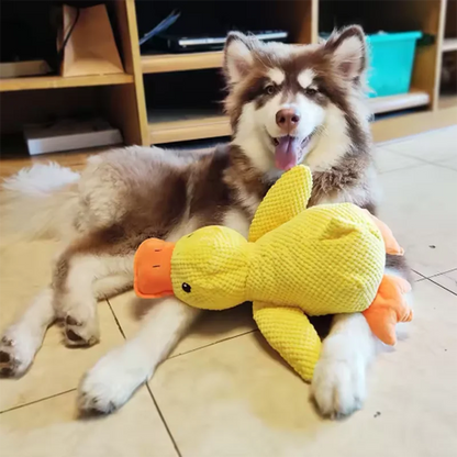 Interactive Squeaky Duck Dog Toy – Bite-Resistant Chew Toy for Teeth Cleaning & Play