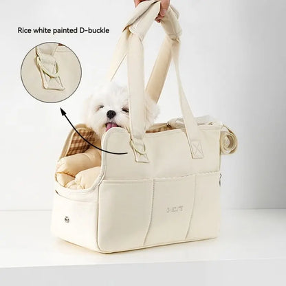 Portable Dog Carrier Bag – Comfortable Shoulder Tote for Small Dogs & Cats