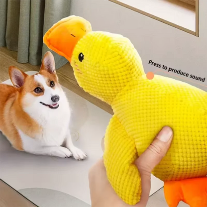 Interactive Squeaky Duck Dog Toy – Bite-Resistant Chew Toy for Teeth Cleaning & Play