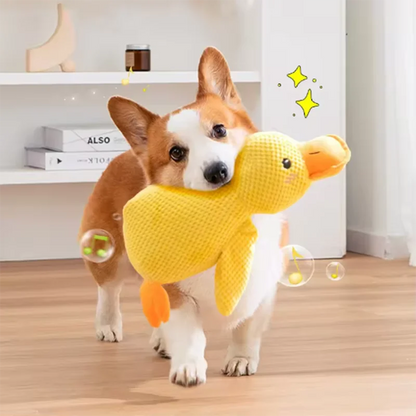 Interactive Squeaky Duck Dog Toy – Bite-Resistant Chew Toy for Teeth Cleaning & Play