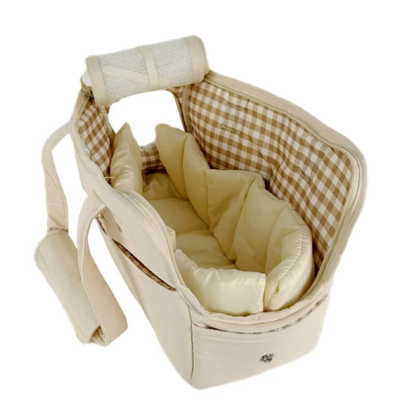 Portable Dog Carrier Bag – Comfortable Shoulder Tote for Small Dogs & Cats