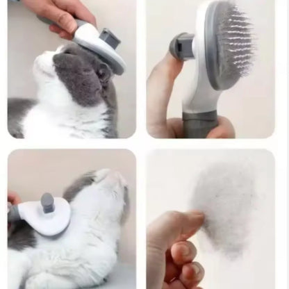 Self-Cleaning Pet Grooming Brush – Effortless Hair Removal for Dogs & Cats