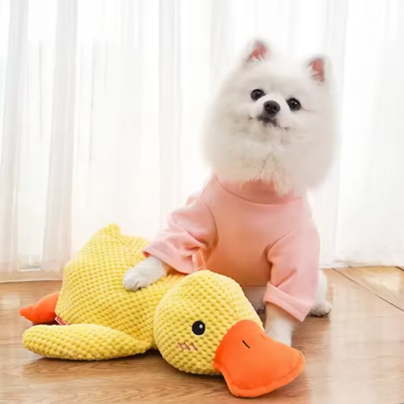 Interactive Squeaky Duck Dog Toy – Bite-Resistant Chew Toy for Teeth Cleaning & Play