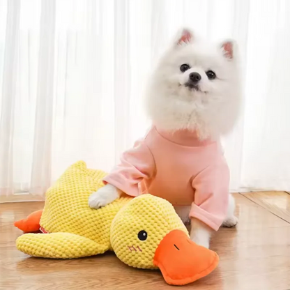 Interactive Squeaky Duck Dog Toy – Bite-Resistant Chew Toy for Teeth Cleaning & Play
