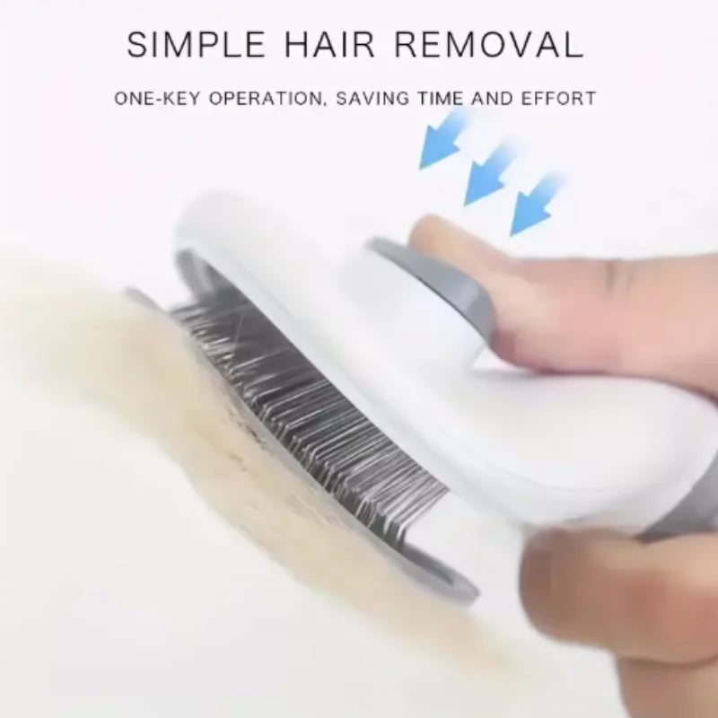 Self-Cleaning Pet Grooming Brush – Effortless Hair Removal for Dogs & Cats