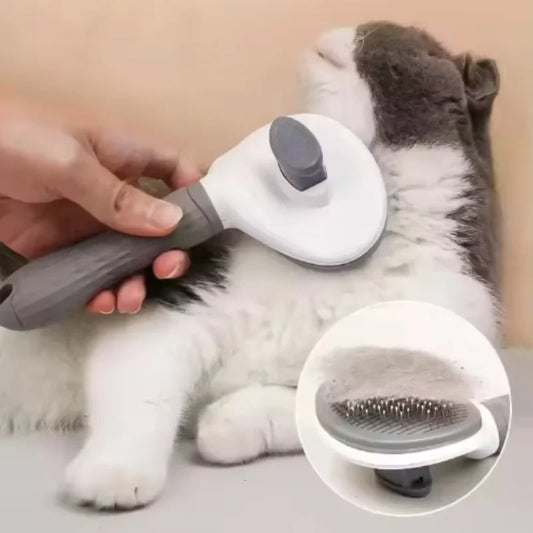 Self-Cleaning Pet Grooming Brush – Effortless Hair Removal for Dogs & Cats