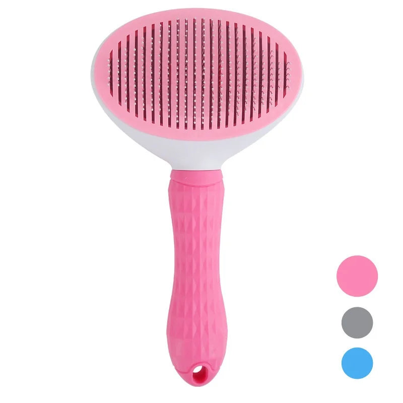 Self-Cleaning Pet Grooming Brush – Effortless Hair Removal for Dogs & Cats