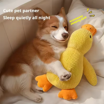 Interactive Squeaky Duck Dog Toy – Bite-Resistant Chew Toy for Teeth Cleaning & Play