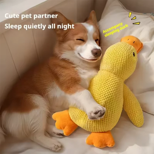 Interactive Squeaky Duck Dog Toy – Bite-Resistant Chew Toy for Teeth Cleaning & Play
