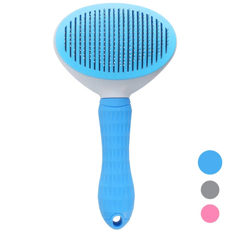 Self-Cleaning Pet Grooming Brush – Effortless Hair Removal for Dogs & Cats