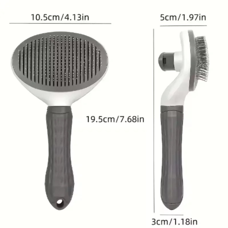 Self-Cleaning Pet Grooming Brush – Effortless Hair Removal for Dogs & Cats
