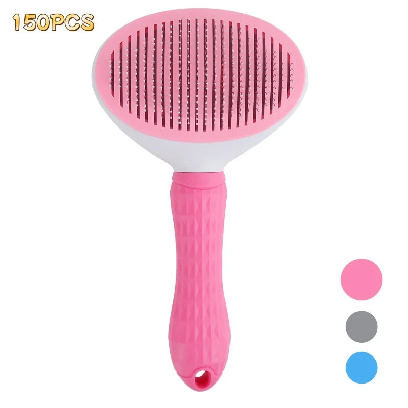 Self-Cleaning Pet Grooming Brush – Effortless Hair Removal for Dogs & Cats