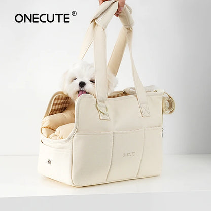 Portable Dog Carrier Bag – Comfortable Shoulder Tote for Small Dogs & Cats