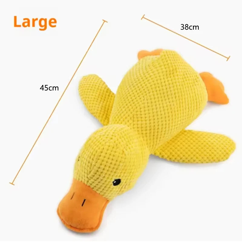 Interactive Squeaky Duck Dog Toy – Bite-Resistant Chew Toy for Teeth Cleaning & Play