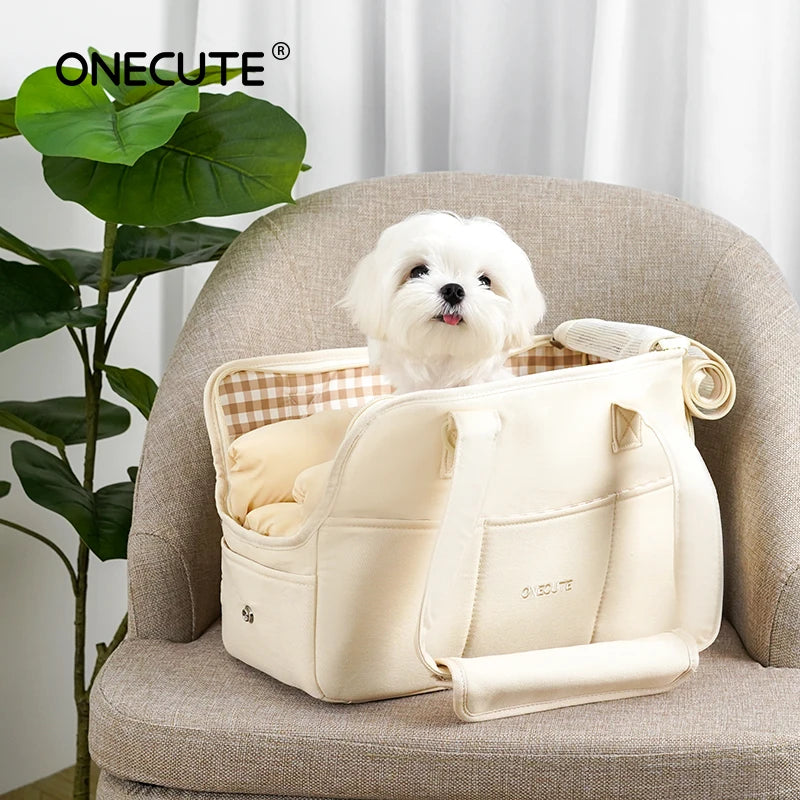 Portable Dog Carrier Bag – Comfortable Shoulder Tote for Small Dogs & Cats