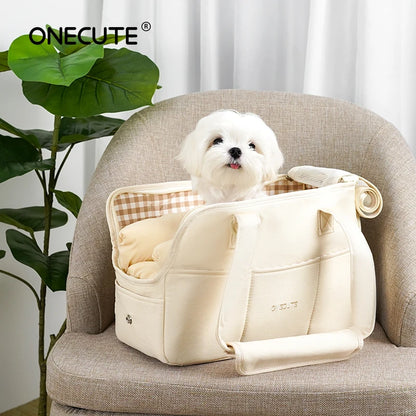 Portable Dog Carrier Bag – Comfortable Shoulder Tote for Small Dogs & Cats