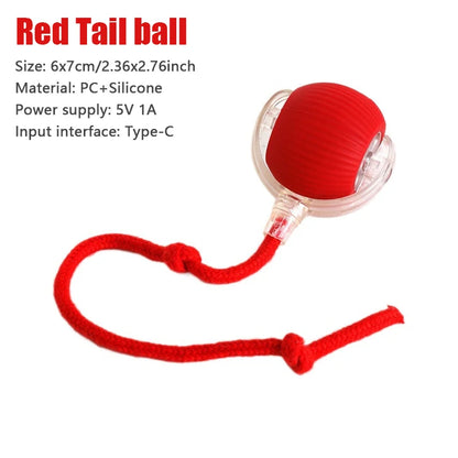 Interactive Rolling Cat Toy – Smart Motion Ball with Realistic Tail for Endless Play