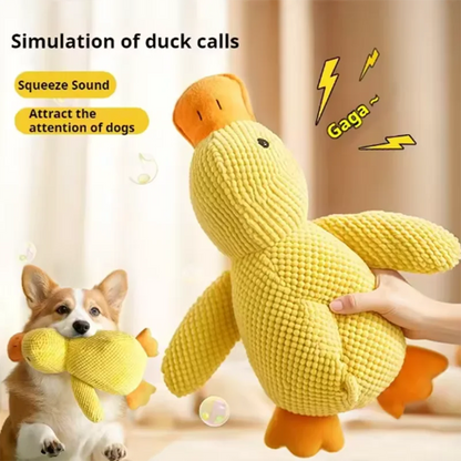 Interactive Squeaky Duck Dog Toy – Bite-Resistant Chew Toy for Teeth Cleaning & Play