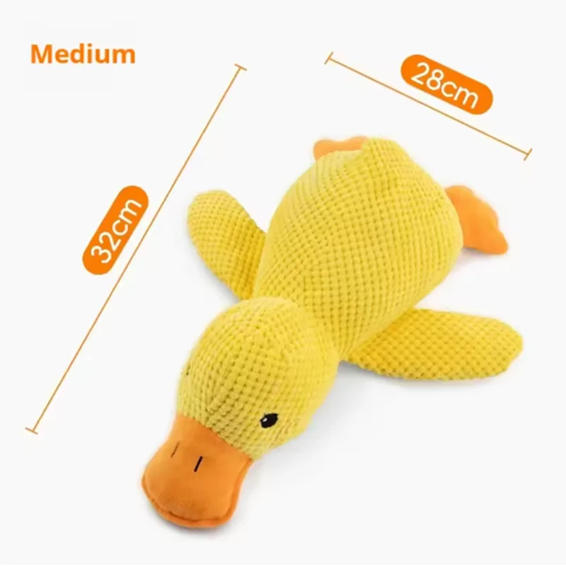 Interactive Squeaky Duck Dog Toy – Bite-Resistant Chew Toy for Teeth Cleaning & Play