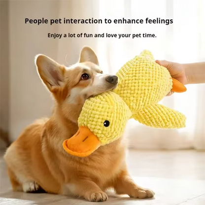 Interactive Squeaky Duck Dog Toy – Bite-Resistant Chew Toy for Teeth Cleaning & Play